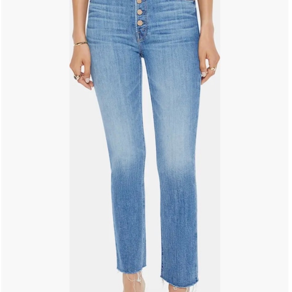 Mother The Pixie Dazzler Fray ankle Women's High-Waisted Jeans